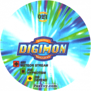 PaxToy.com - 021.2 Greymon a (Сторна-back) из Digimon Pogs Tazos