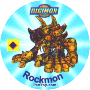 PaxToy.com 029.2 Rockmon a из Digimon Pogs Tazos