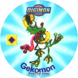 PaxToy.com - 030.1 Gekomon a из Digimon Pogs Tazos