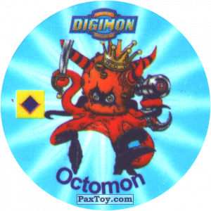 PaxToy.com 031.1 Octomon a из Digimon Pogs Tazos