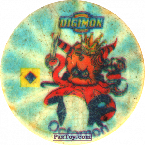 PaxToy.com 033.1 Octomon a из Digimon Pogs Tazos