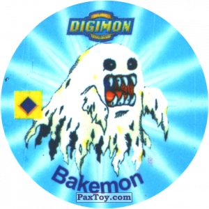 PaxToy.com 035.1 Bakemon a из Digimon Pogs Tazos