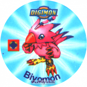 PaxToy.com 037.2 Biyomon a из Digimon Pogs Tazos