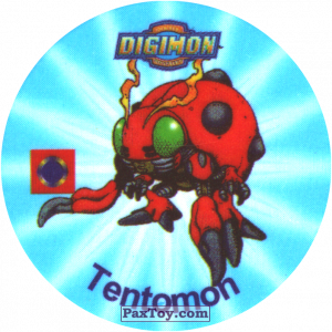 PaxToy.com - 039.2 Tentomon a из Digimon Pogs Tazos