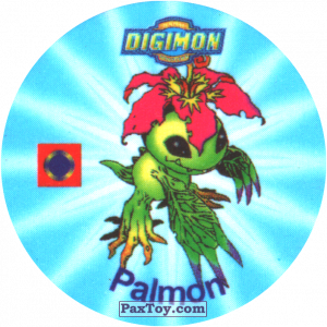 PaxToy.com  Фишка / POG / CAP / Tazo 040.1 Palmon b из Digimon Pogs Tazos