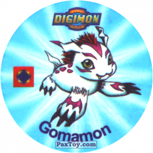 PaxToy.com 042.2 Gomamon a из Digimon Pogs Tazos