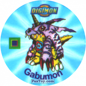 PaxToy.com 044.1 Gabumon b из Digimon Pogs Tazos