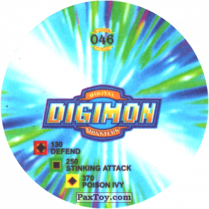 PaxToy.com - 046.1 Togemon a (Сторна-back) из Digimon Pogs Tazos