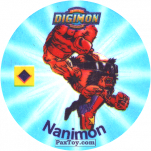 PaxToy.com 048.1 Nanimon a из Digimon Pogs Tazos