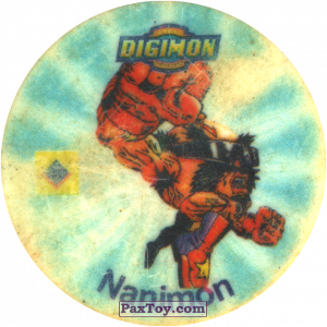 PaxToy.com 050.1 Nanimon a из Digimon Pogs Tazos