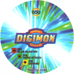 PaxToy.com - 050.2 Dokugumon a (Сторна-back) из Digimon Pogs Tazos