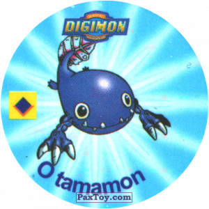 PaxToy.com  Фишка / POG / CAP / Tazo 053.1 Otamamon b из Digimon Pogs Tazos