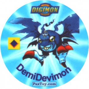 PaxToy.com 055.1 DemiDevimon a из Digimon Pogs Tazos