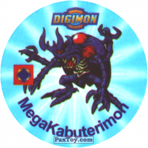 PaxToy.com  Фишка / POG / CAP / Tazo 057.2 MegaKabuterimon b из Digimon Pogs Tazos