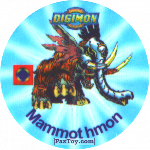 PaxToy.com 060.1 Mammothmon a из Digimon Pogs Tazos