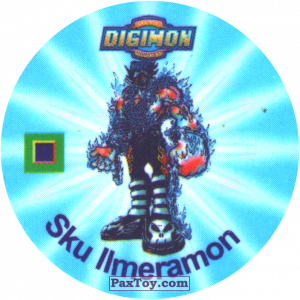 PaxToy.com 070.1 SkullMeramon a из Digimon Pogs Tazos