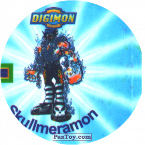 PaxToy.com 071.1 SkullMeramon a из Digimon Pogs Tazos