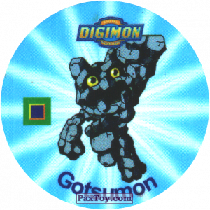 PaxToy.com 075.1 Gotsumon a из Digimon Pogs Tazos