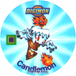 PaxToy.com 075.2 Candlemon a из Digimon Pogs Tazos