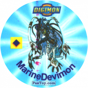 PaxToy.com  Фишка / POG / CAP / Tazo 077.2 MarineDevimon a из Digimon Pogs Tazos