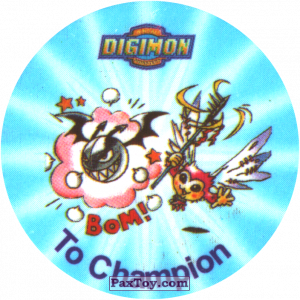 PaxToy.com 086.2 To Champion a из Digimon Pogs Tazos