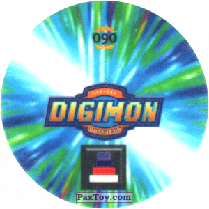 PaxToy.com - 090.1 Digivice a (Сторна-back) из Digimon Pogs Tazos