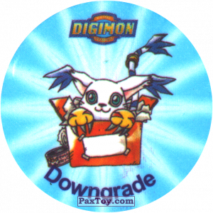 PaxToy.com  Фишка / POG / CAP / Tazo 093.2 Downgrade a из Digimon Pogs Tazos
