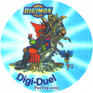 PaxToy.com  Фишка / POG / CAP / Tazo 097.1 Digi-Duel a из Digimon Pogs Tazos