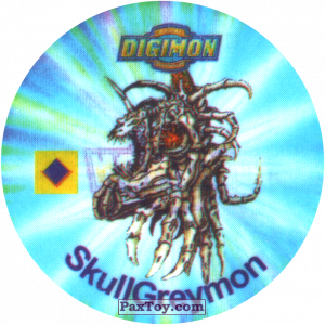 PaxToy.com 099.1 SkullGreymon a из Digimon Pogs Tazos