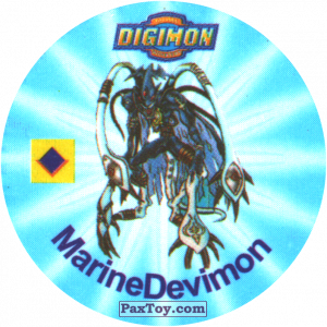 PaxToy.com 100.2 MarineDevimon a из Digimon Pogs Tazos