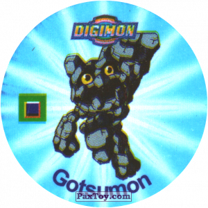 PaxToy.com  Фишка / POG / CAP / Tazo 073.1 Gotsumon a из Digimon Pogs Tazos