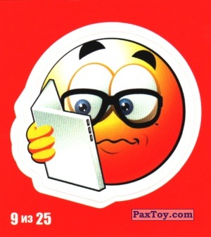 PaxToy.com  Наклейка / Стикер 09 Смайлик читает из Cheetos: Смайлики Отмочитос