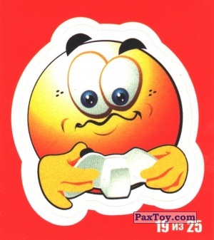 PaxToy.com  Наклейка / Стикер 19 Смайлик с джойстиком из Cheetos: Смайлики Отмочитос