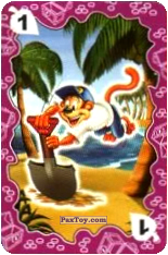 PaxToy.com  Карта, Карточка / Card Охота за сокровищами - 1 Coco Раскапывает Клад из Coco Pops: Светящиеся Карточки