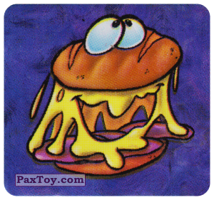 PaxToy.com  Наклейка / Стикер Живой предмет - Голодный Чизбургер из Boomer: Horror Monsters