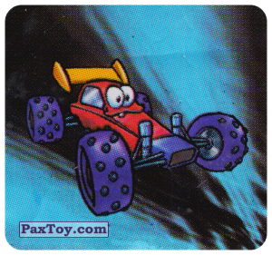 PaxToy.com  Наклейка / Стикер Живой предмет - Гоночная машинка из Boomer: Horror Monsters