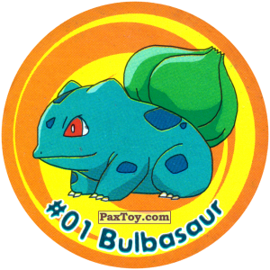 PaxToy.com 001 Bulbasaur #001 из Nintendo: Caps Pokemon 3 (Green)
