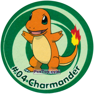 PaxToy.com 004 Charmander #004 из Nintendo: Caps Pokemon 3 (Green)