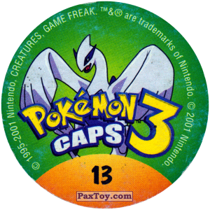 PaxToy.com - 013 Weedle #013 (Сторна-back) из Nintendo: Caps Pokemon 3 (Green)