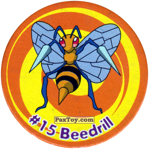 PaxToy.com 015 Beedrill #015 из Nintendo: Caps Pokemon 3 (Green)