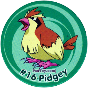 PaxToy.com 016 Pidgey #016 из Nintendo: Caps Pokemon 3 (Green)