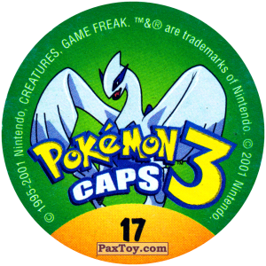 PaxToy.com - 017 Pidgeotto #017 (Сторна-back) из Nintendo: Caps Pokemon 3 (Green)