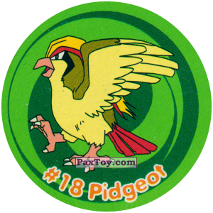 PaxToy.com 018 Pidgeot #018 из Nintendo: Caps Pokemon 3 (Green)