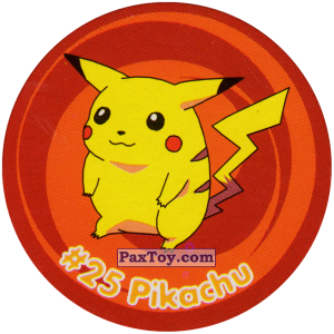 PaxToy.com 026 Pikachu #025 (Red-Ticine) из Nintendo: Caps Pokemon 3 (Green)