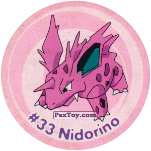 PaxToy.com 039 Nidorino #033 из Nintendo: Caps Pokemon 3 (Green)