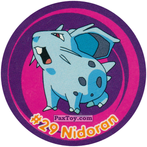 PaxToy.com 035 Nidoran #029 из Nintendo: Caps Pokemon 3 (Green)