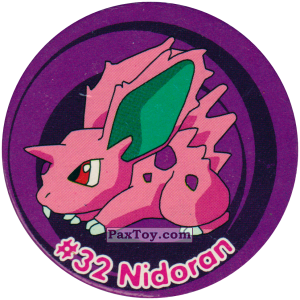 PaxToy.com 038 Nidoran #032 из Nintendo: Caps Pokemon 3 (Green)