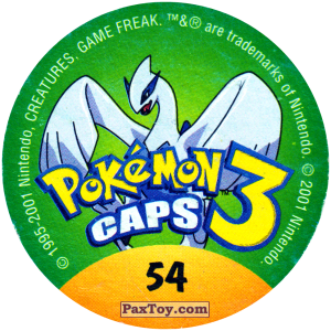 PaxToy.com - Фишка / POG / CAP / Tazo 054 Venonat #048 (Сторна-back) из Nintendo: Caps Pokemon 3 (Green)