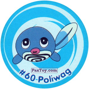 PaxToy.com  Фишка / POG / CAP / Tazo 066 Poliwag #060 из Nintendo: Caps Pokemon 3 (Green)