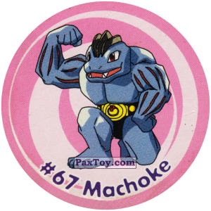 PaxToy.com  Фишка / POG / CAP / Tazo 073 Machoke #067 из Nintendo: Caps Pokemon 3 (Green)